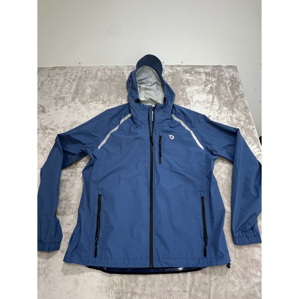 Baleaf Jacket Windbreaker Mens Size XL Blue Cycling Hooded Waterproof Rain NWOT